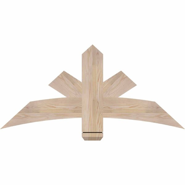 Ekena Millwork Alberta Smooth Timber Gable Bracket, Douglas Fir, 48"W x 22"H x 1 1/2"D x 5 1/2"F, 11/12 Pitch GBW048X22X0206ALB00SDF - main